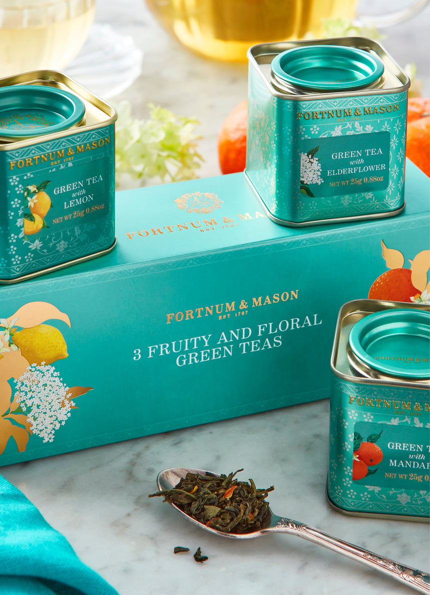 Three Mini Scented Green Teas, 3 x 25g