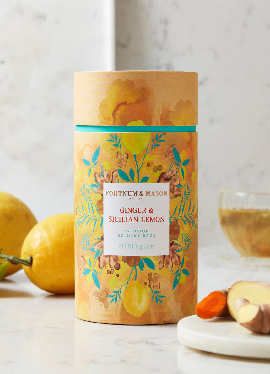 Ginger & Sicilian Lemon Infusion, 30 Silky Bags, 75g