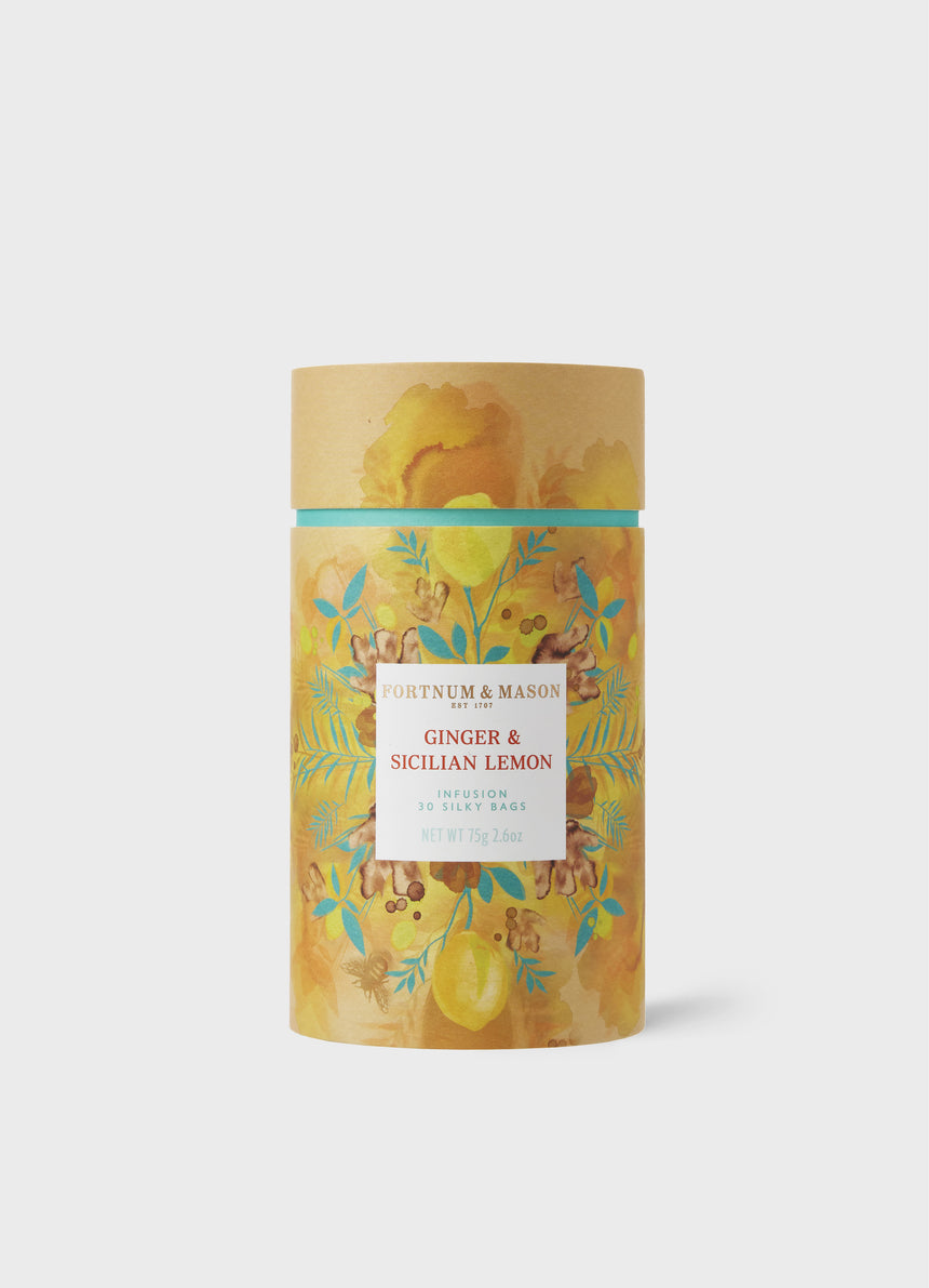 Ginger & Sicilian Lemon Infusion, 30 Silky Bags, 75g