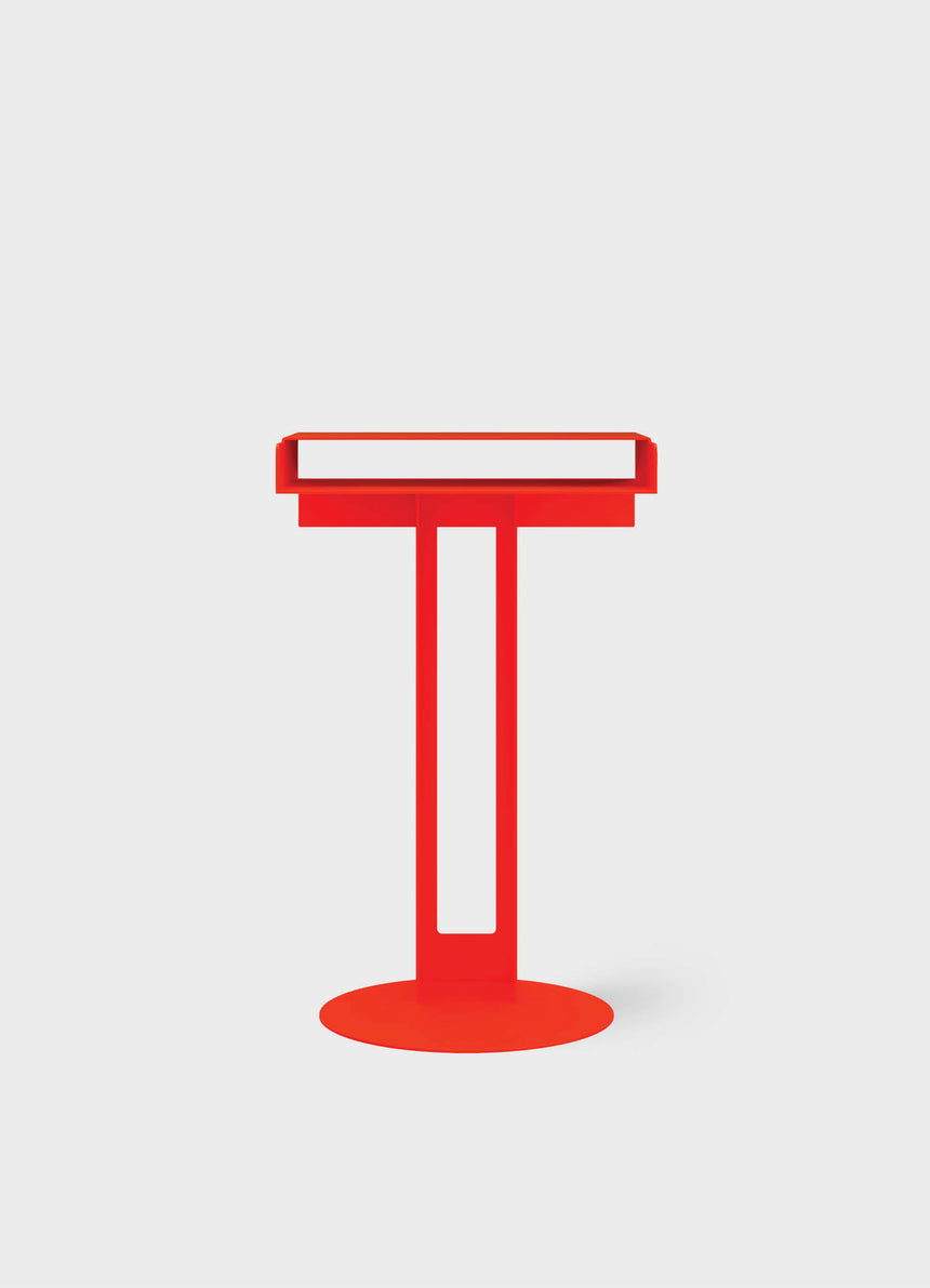 Meta Side Table, Luminous Orange