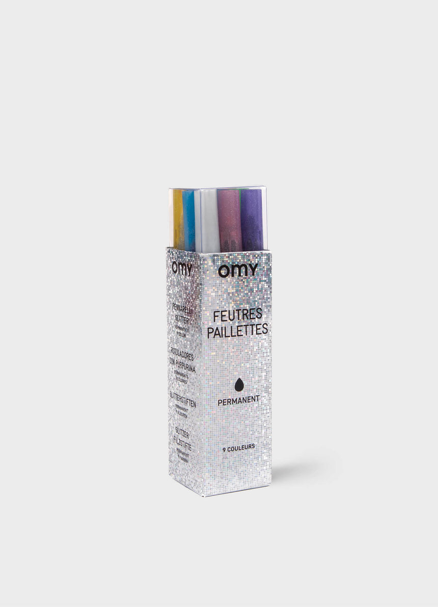9 Glitter Markers