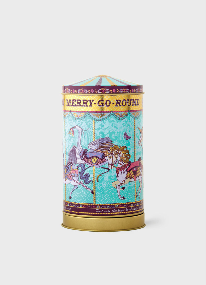 Mini Merry Go Round Musical Biscuit Tin, 150g