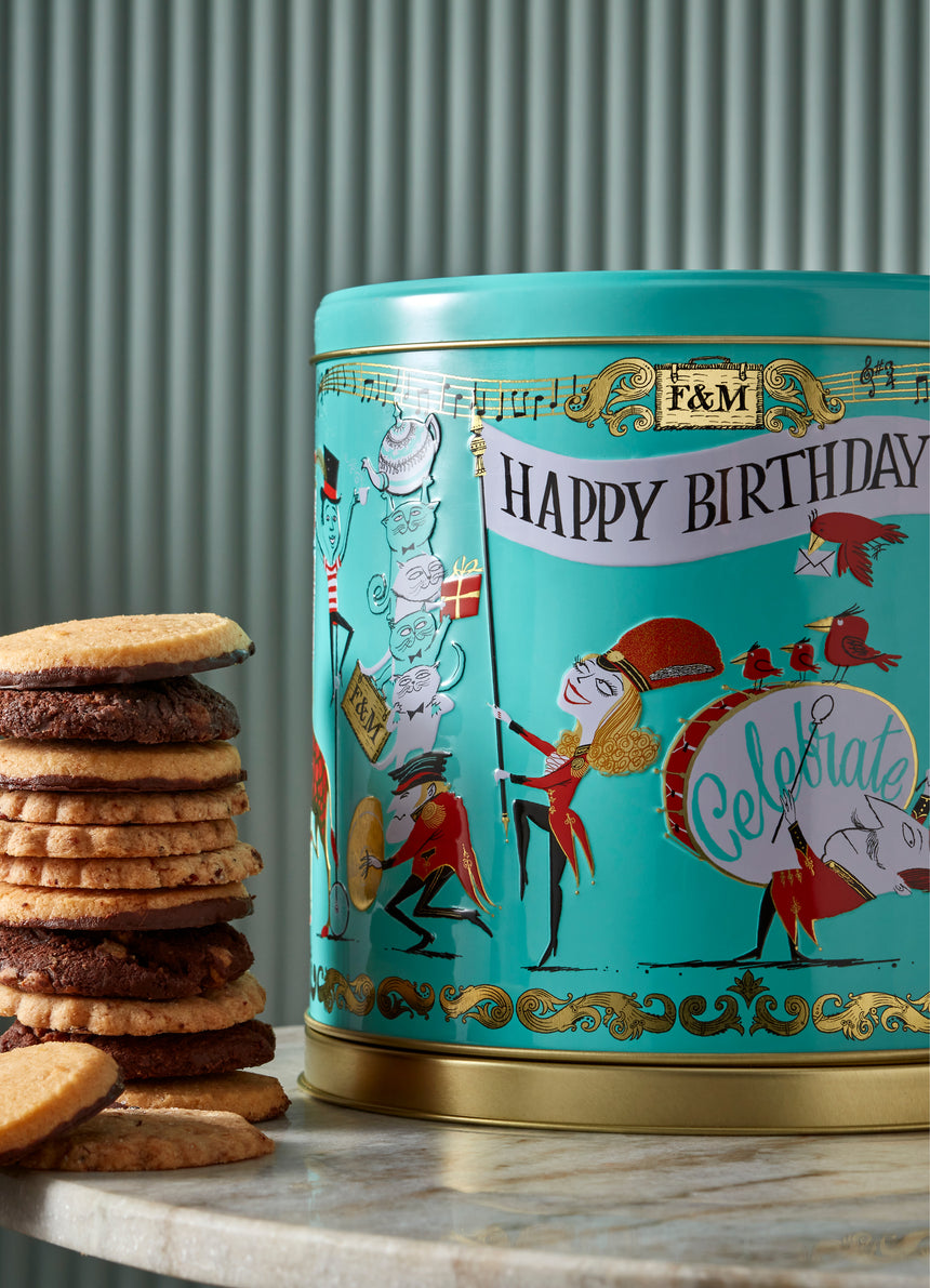 Musical Birthday Biscuit Tin, 475g