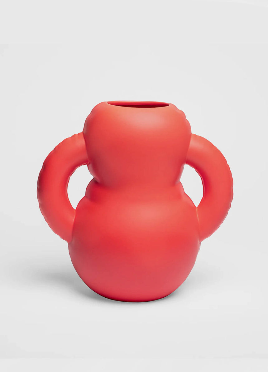 'OSCAR' Vase - Coral Red