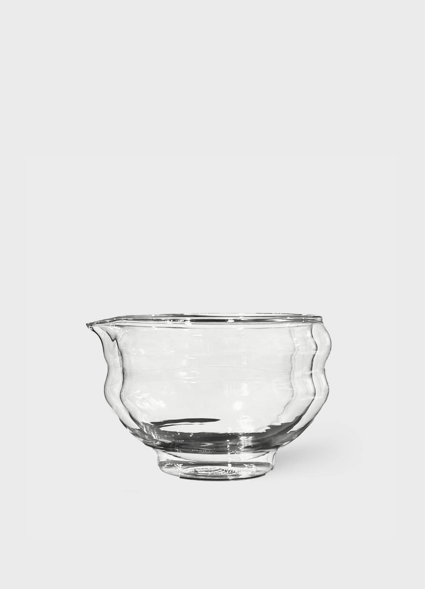 Glass Katakuchi Matcha Serving Bowl With Pouring Spout