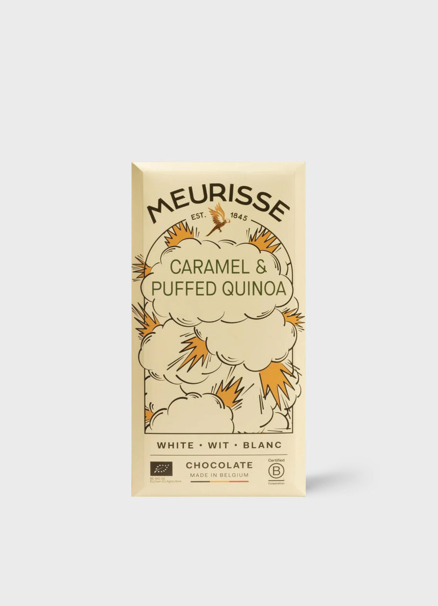 MEURISSE - White Chocolate with Puffed Quinoa and Caramel