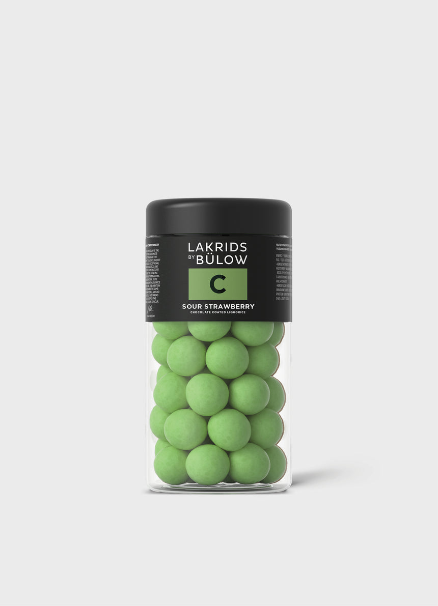 Sour Strawberry White Chocolate Coated Liquorice