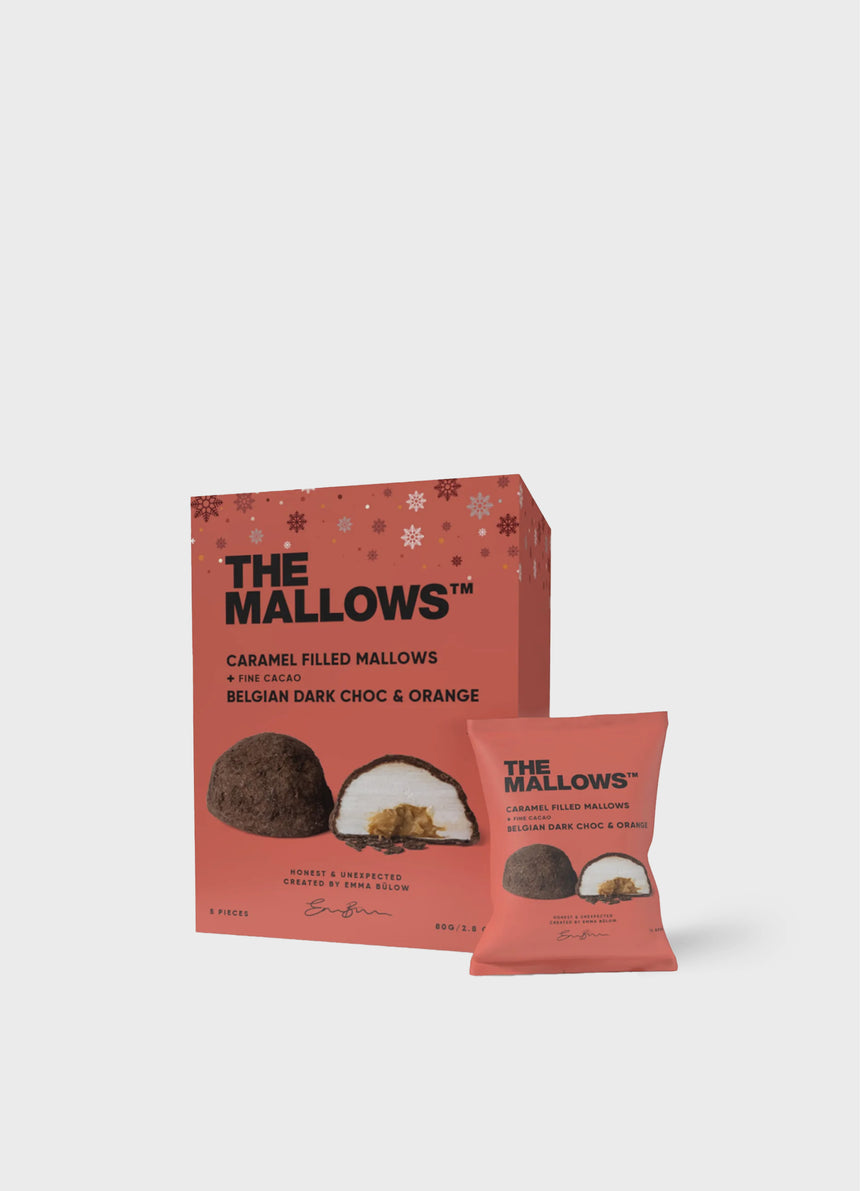 Caramel Filled Mallows With Dark Chocolate & Orange