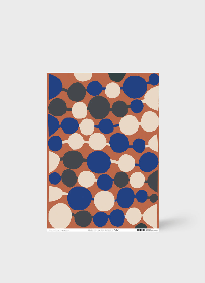 Fracture Blue/White Wrapping Paper
